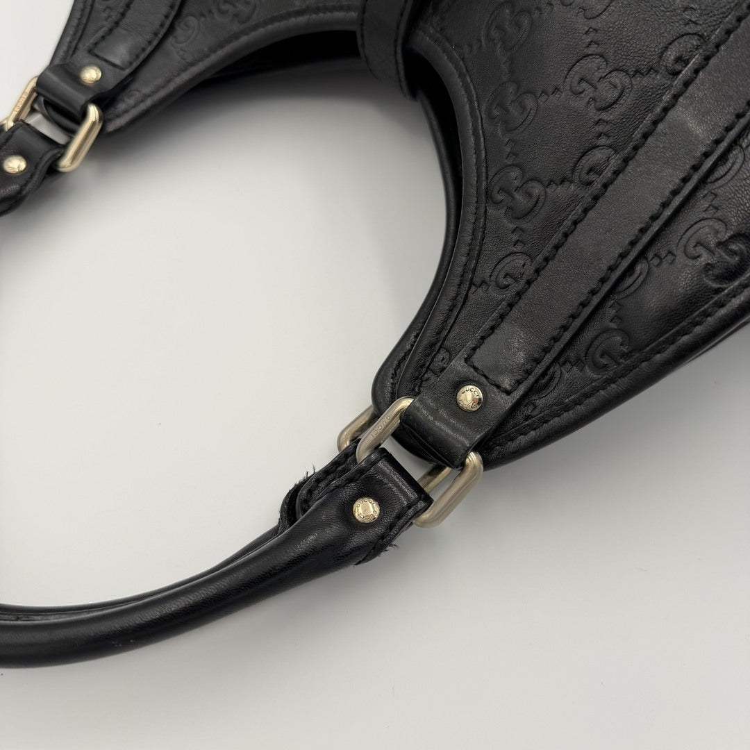 Gucci Guccissima Jackie Leather Black Shoulder Bag