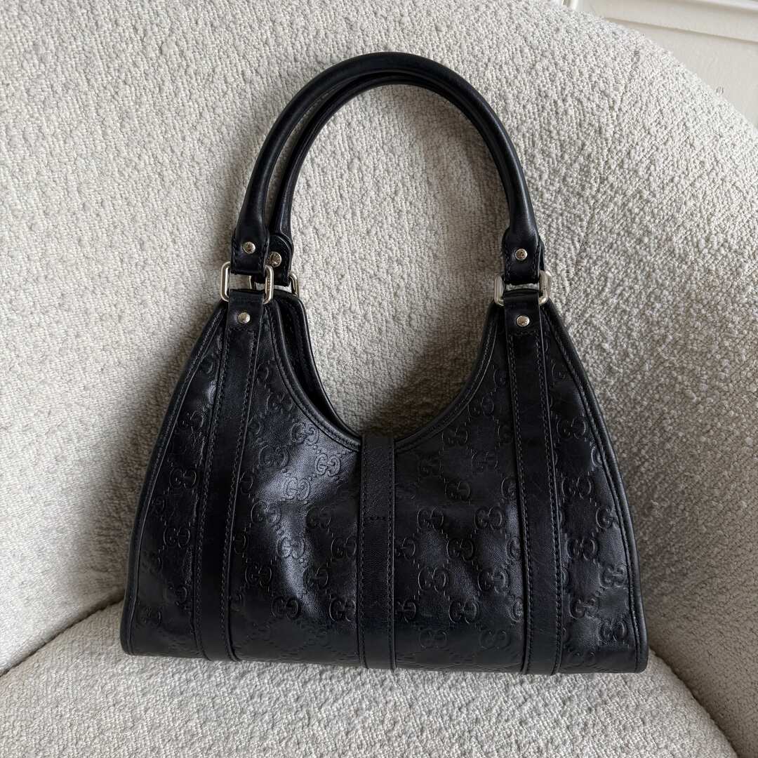 Gucci Guccissima Jackie Leather Black Shoulder Bag