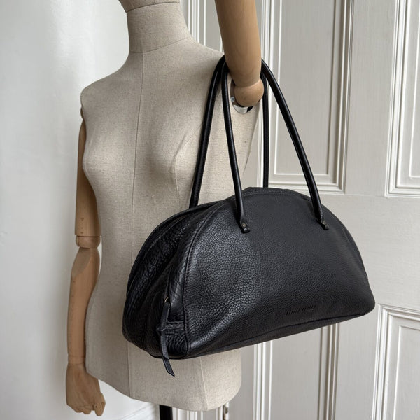 Archive Miu Miu Black Leather Shoulder Bag