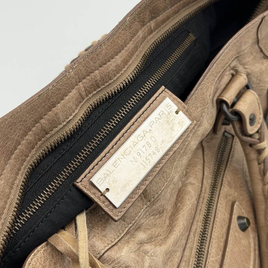 2010 Balenciaga The City Leather Mocha Brown Handbag