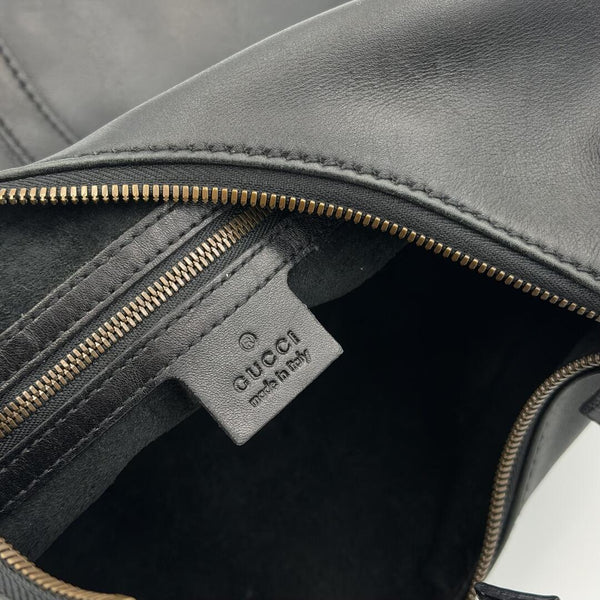 Gucci Hobo Reins Black Leather Shoulder Bag