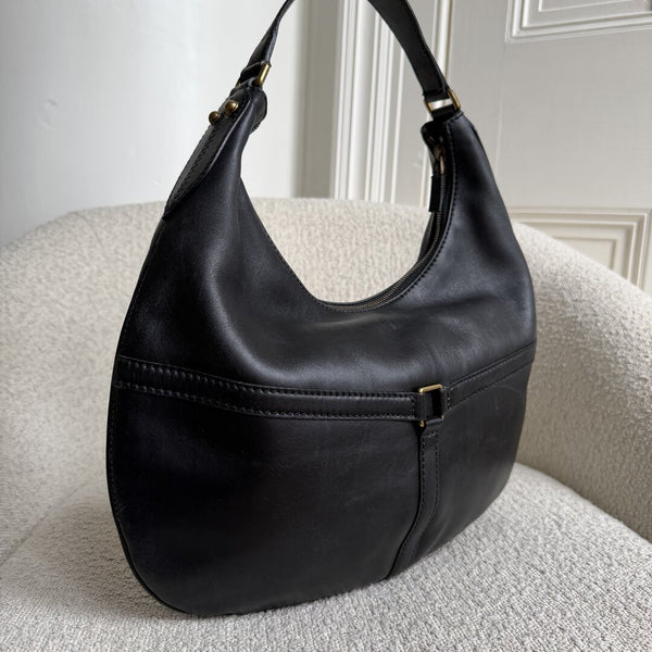 Gucci Hobo Reins Black Leather Shoulder Bag