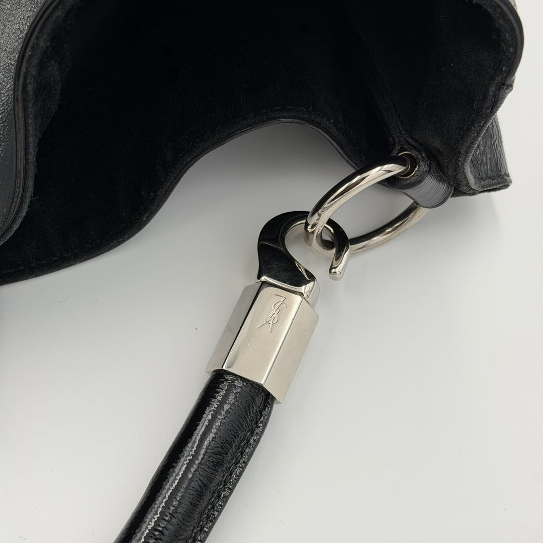Yves Saint Laurent Roady Hobo Leather Black Shoulder Bag