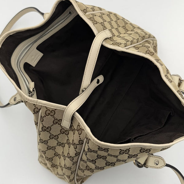 Gucci GG White Twins Tote Bag