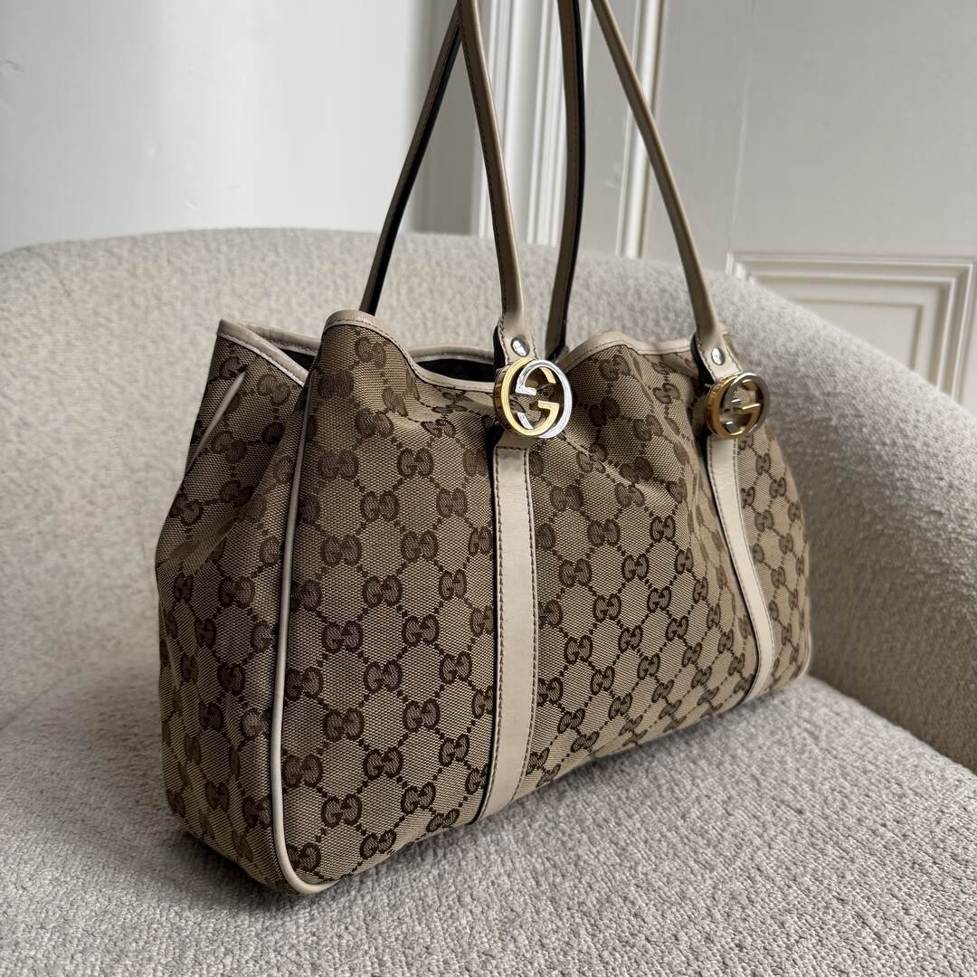 Gucci GG White Twins Tote Bag – JennyHayley