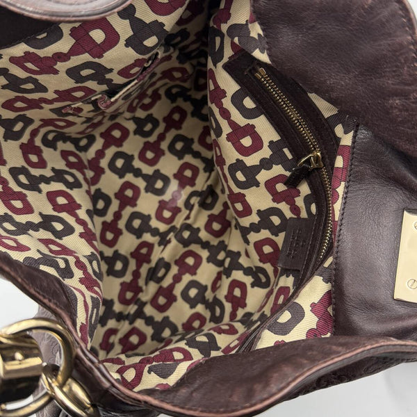 Gucci Indy Guccissima Brown Leather Shoulder Bag