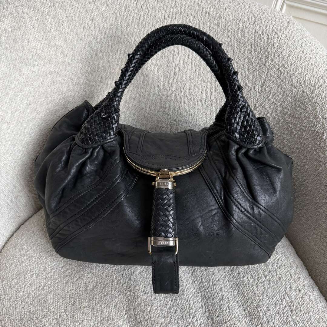 Fendi Spy Black Leather Handbag