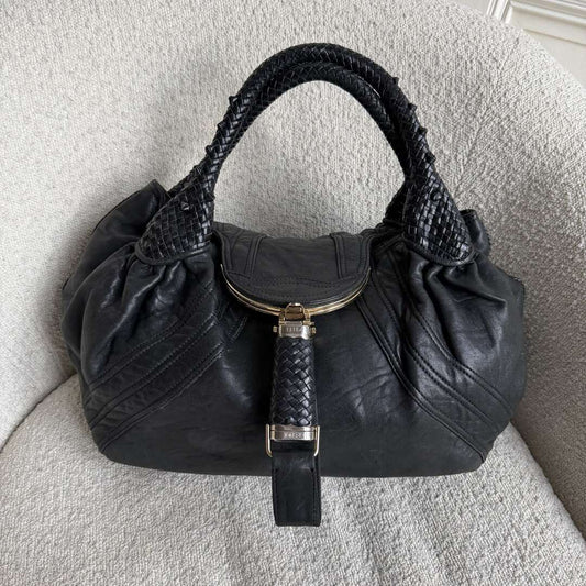 Fendi Spy Black Leather Handbag
