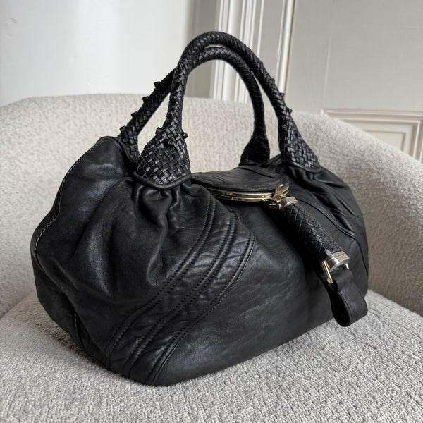 Fendi Spy Black Leather Handbag