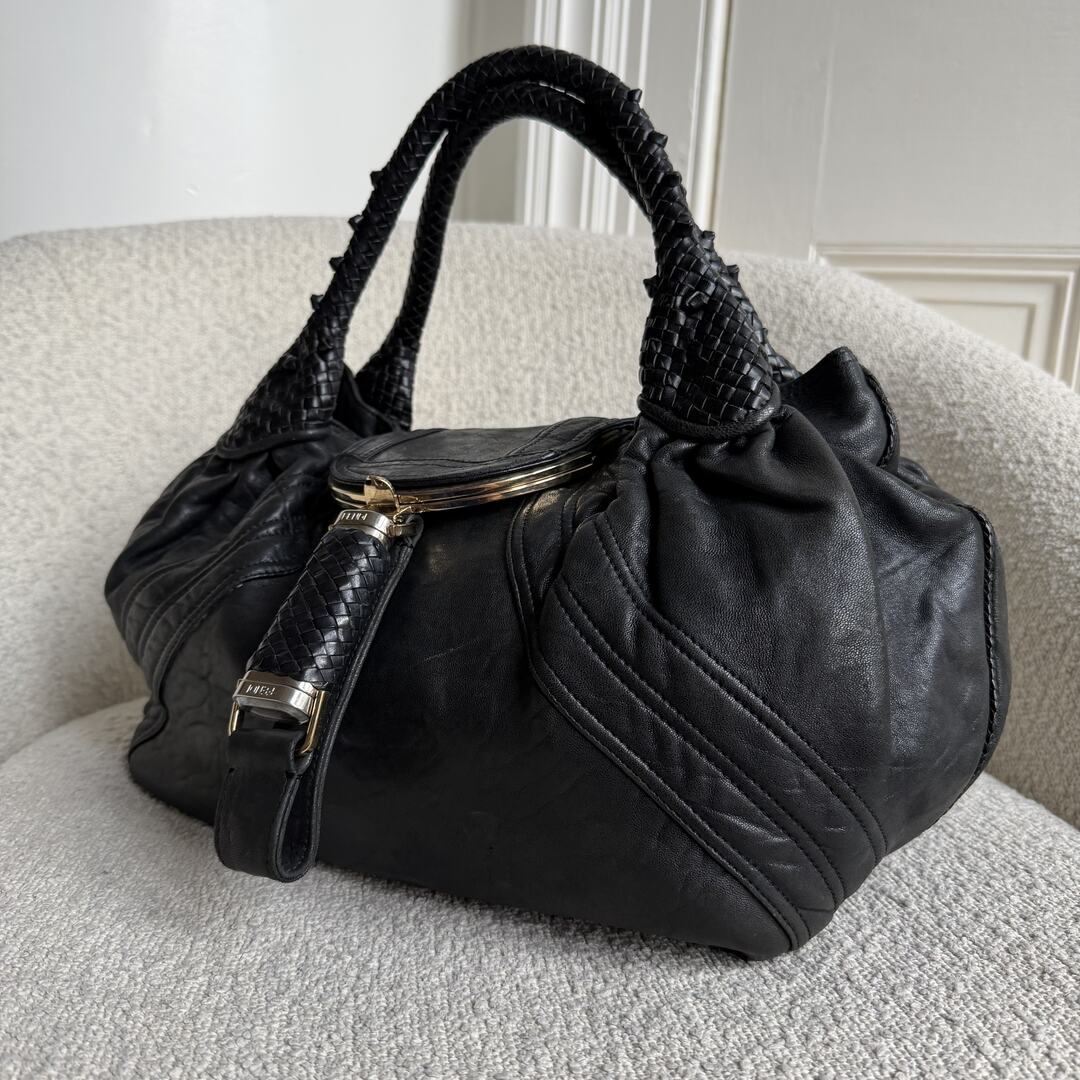 Fendi Spy Black Leather Handbag