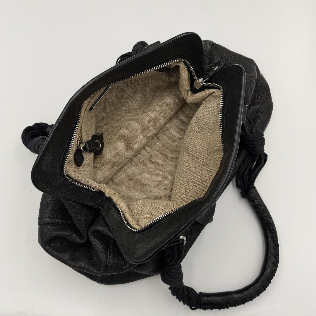 Miu Miu Vitello Leather Black Shoulder Bag