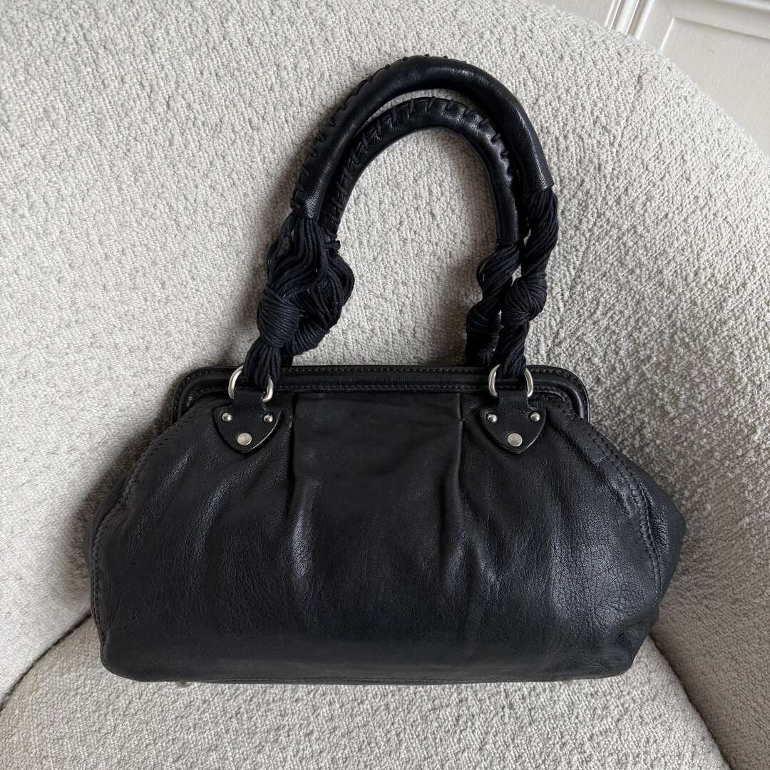 Miu Miu Vitello Leather Black Shoulder Bag