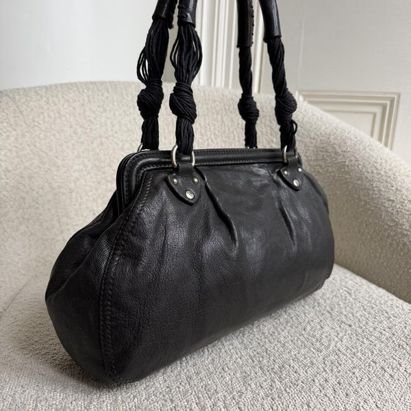 Miu Miu Vitello Leather Black Shoulder Bag