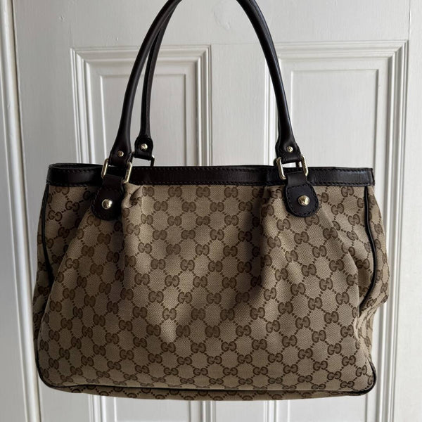 Gucci Monogram Sukey Black Tote Bag