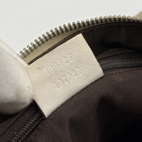 Gucci GG Canvas Abbey White Shoulder Bag