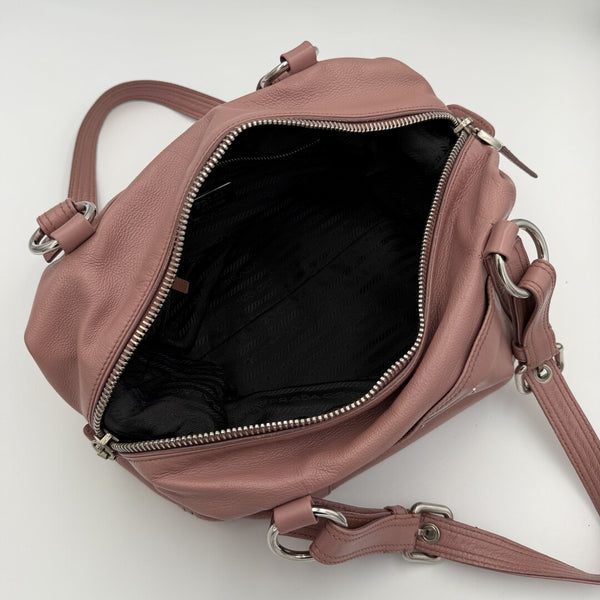 Prada Pink Leather Shoulder Bag
