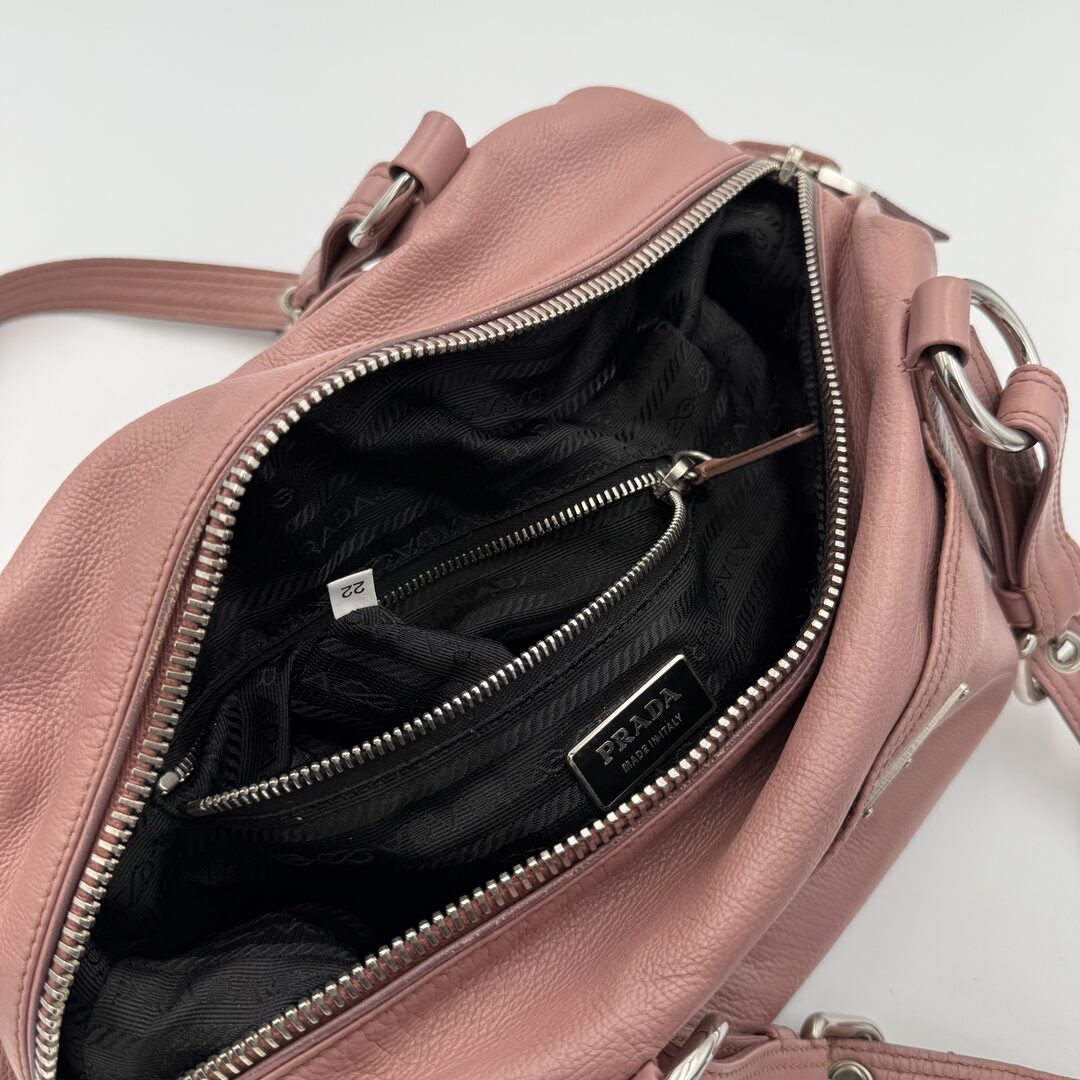Prada Pink Leather Shoulder Bag
