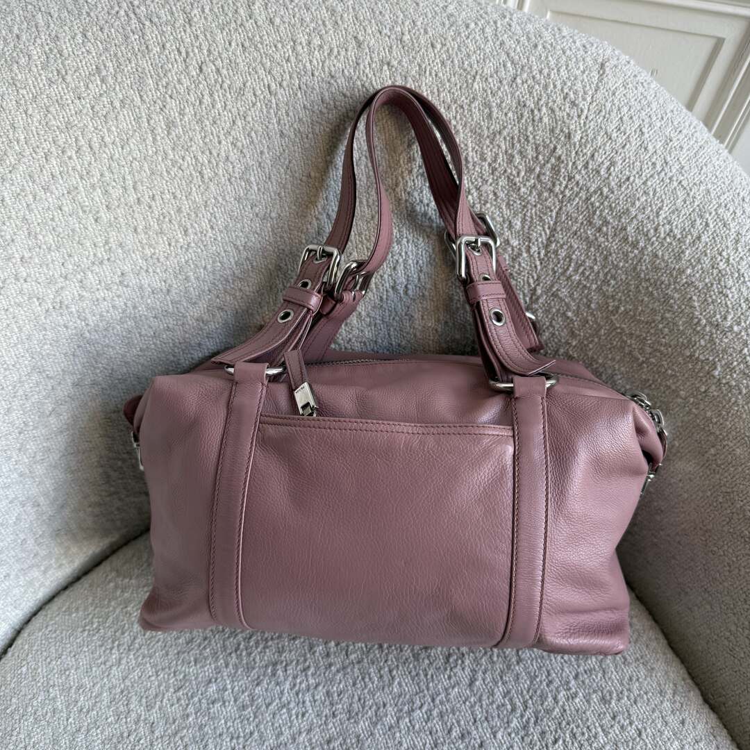 Prada Pink Leather Shoulder Bag