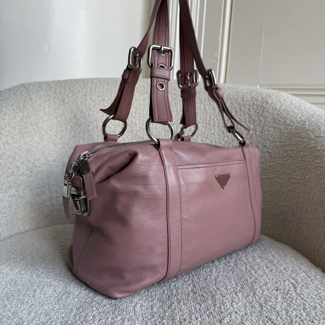 Prada Pink Leather Shoulder Bag