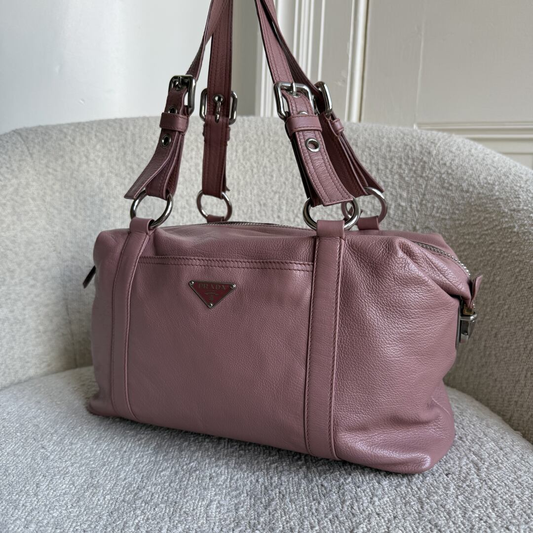 Prada Pink Leather Shoulder Bag
