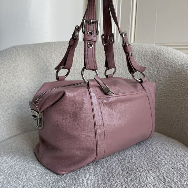 Prada Pink Leather Shoulder Bag