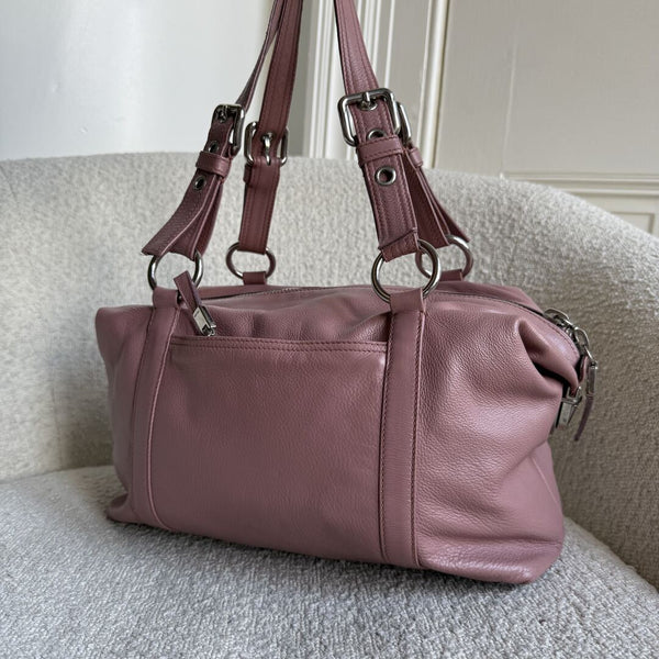 Prada Pink Leather Shoulder Bag