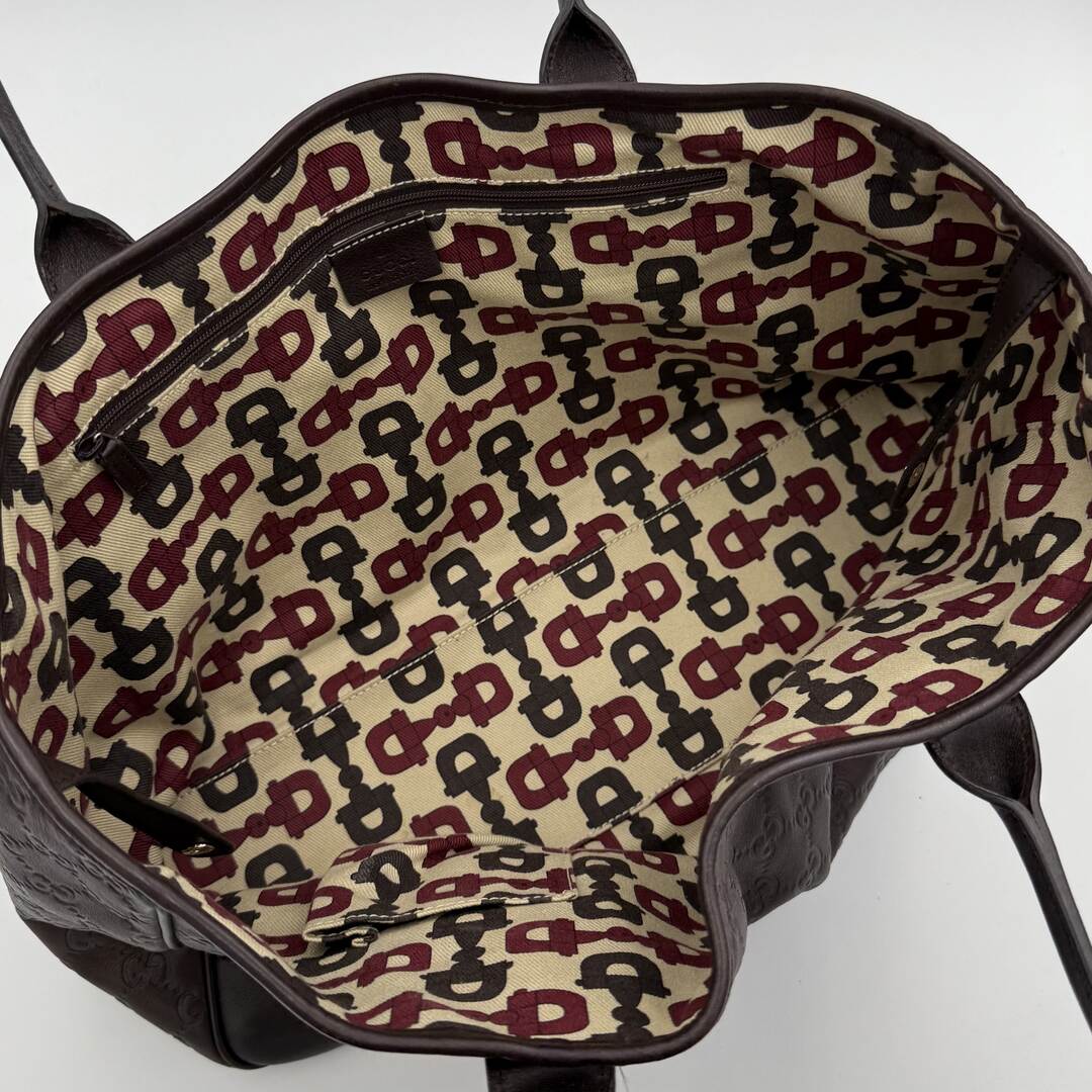 Gucci Guccissima Princy Brown Leather Tote Bag