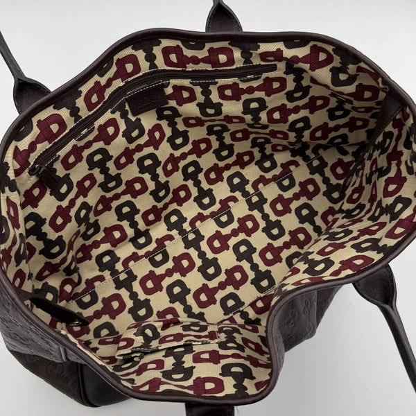 Gucci Guccissima Princy Brown Leather Tote Bag