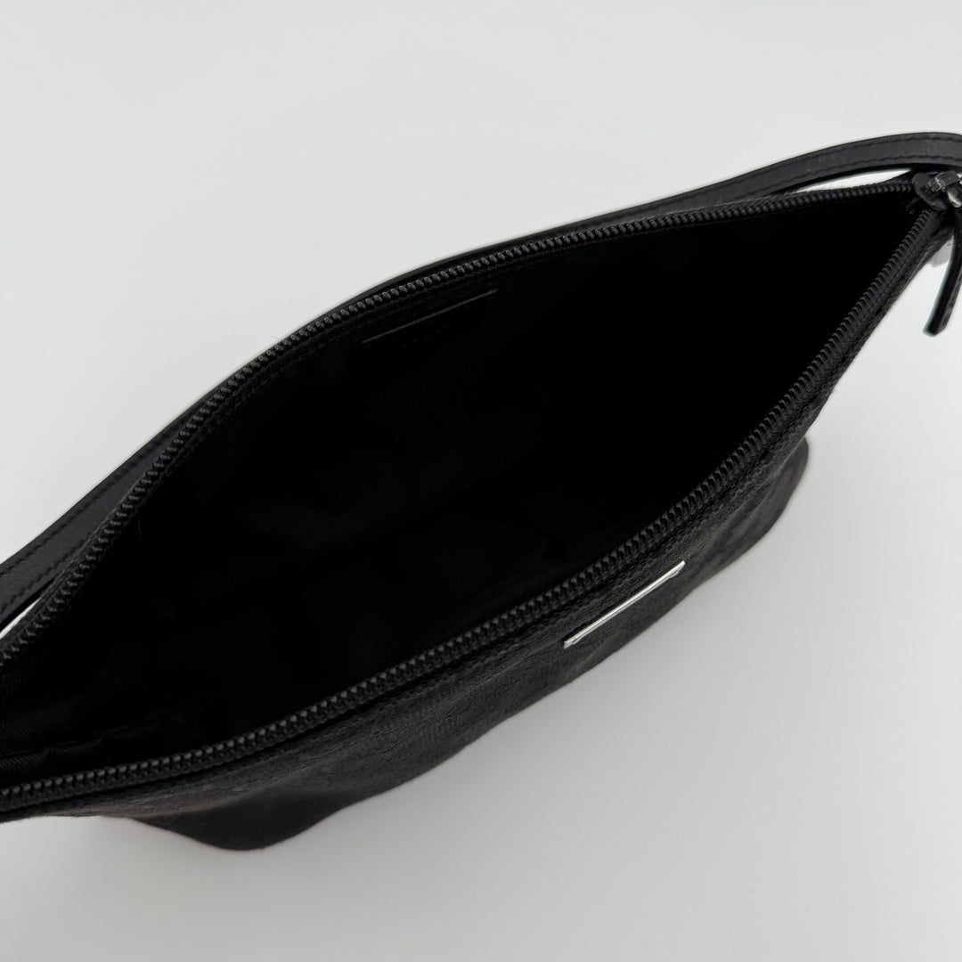 Gucci GG Monogram Black Boat Pochette Handbag