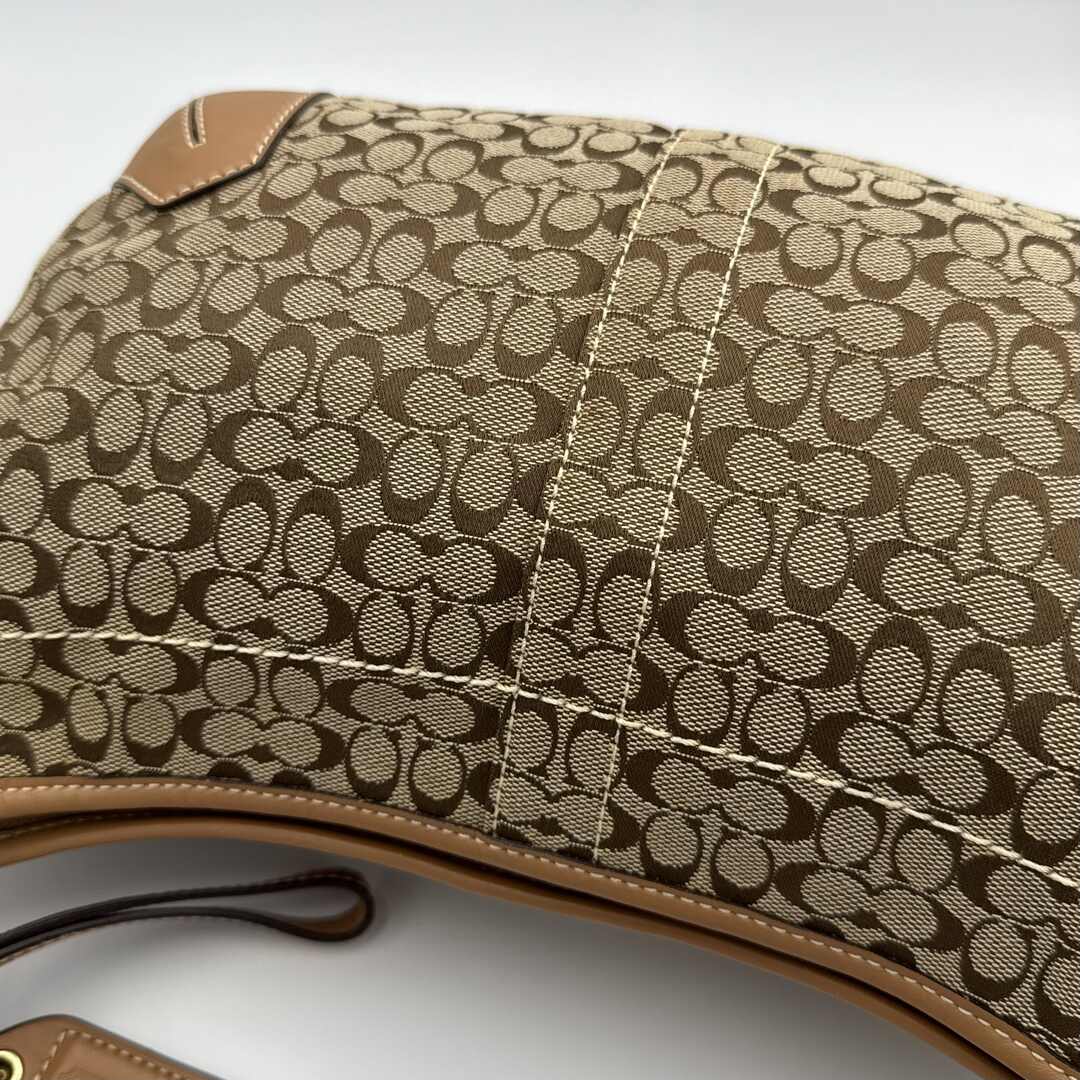 Coach Mini Signature Brown Hobo Shoulder Bag