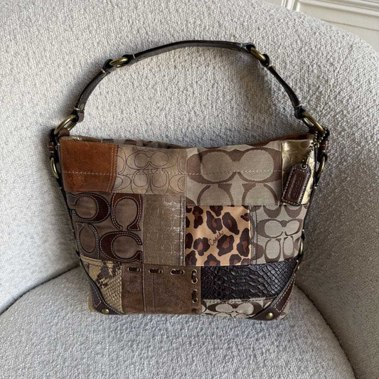 Coach Signature Patchwork Shoulder Bag