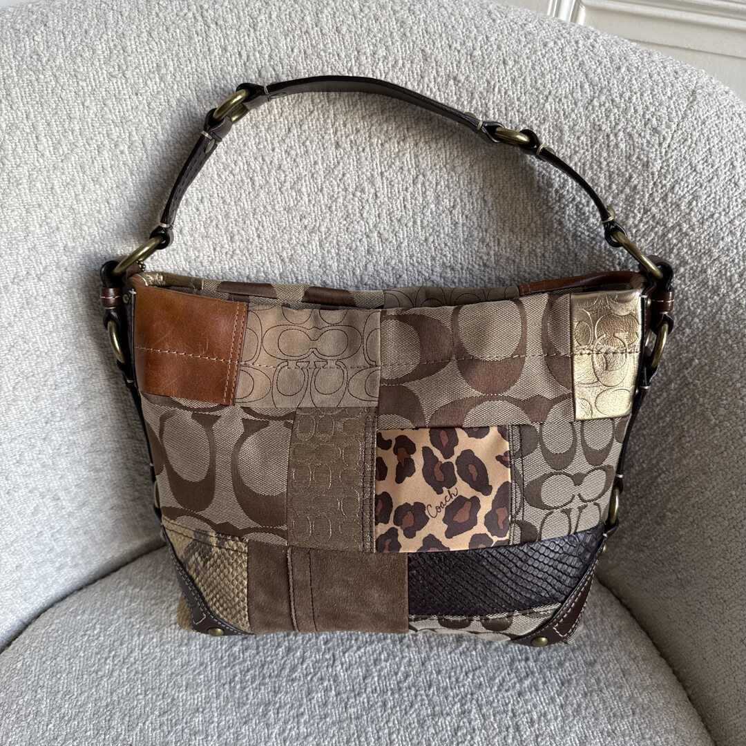 Coach Signature Patchwork Shoulder Bag