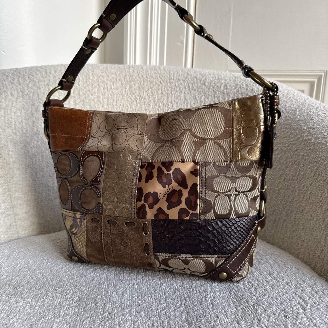 Coach Signature Patchwork Shoulder Bag
