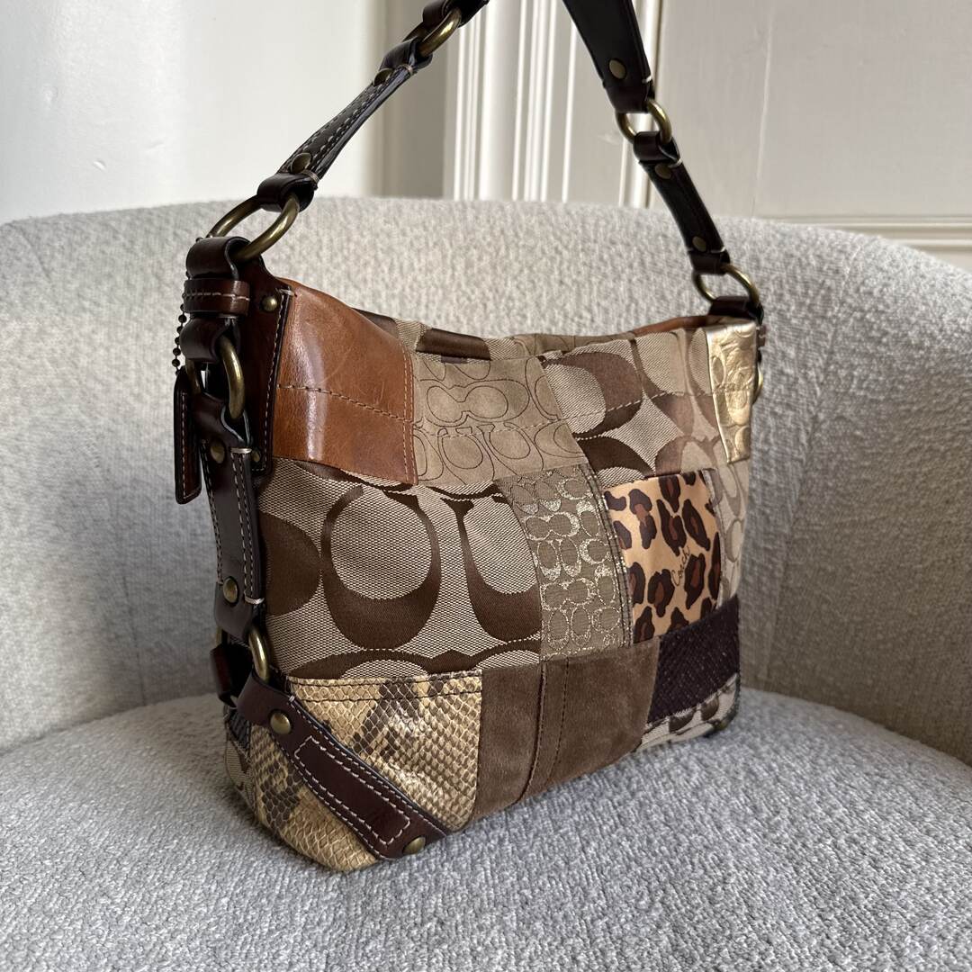 Coach Signature Patchwork Shoulder Bag