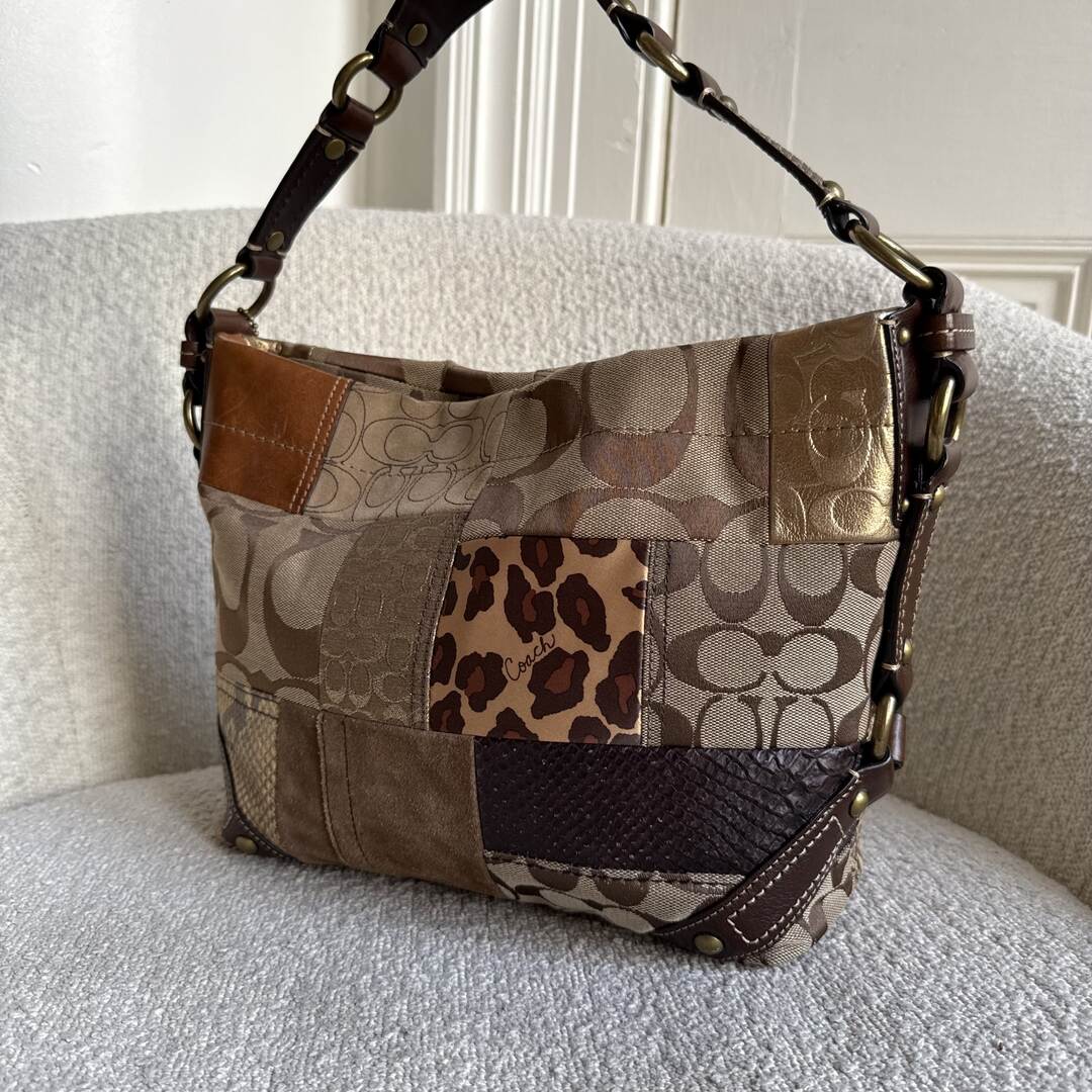 Coach Signature Patchwork Shoulder Bag
