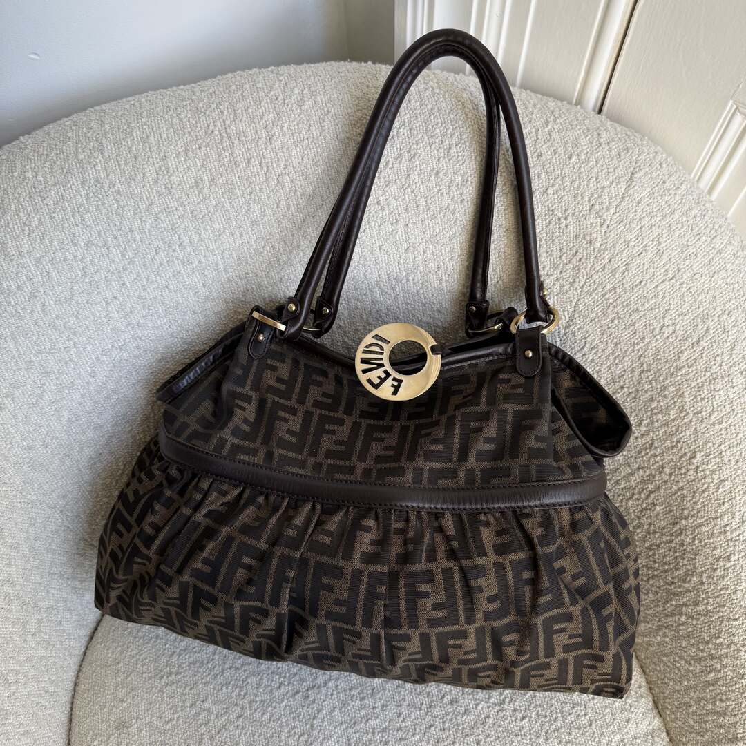 Fendi Zucca Charm Tote Bag