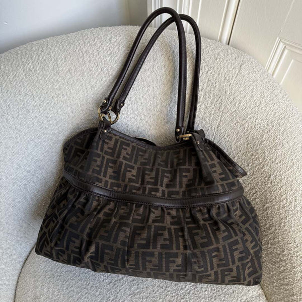 Fendi Zucca Charm Tote Bag
