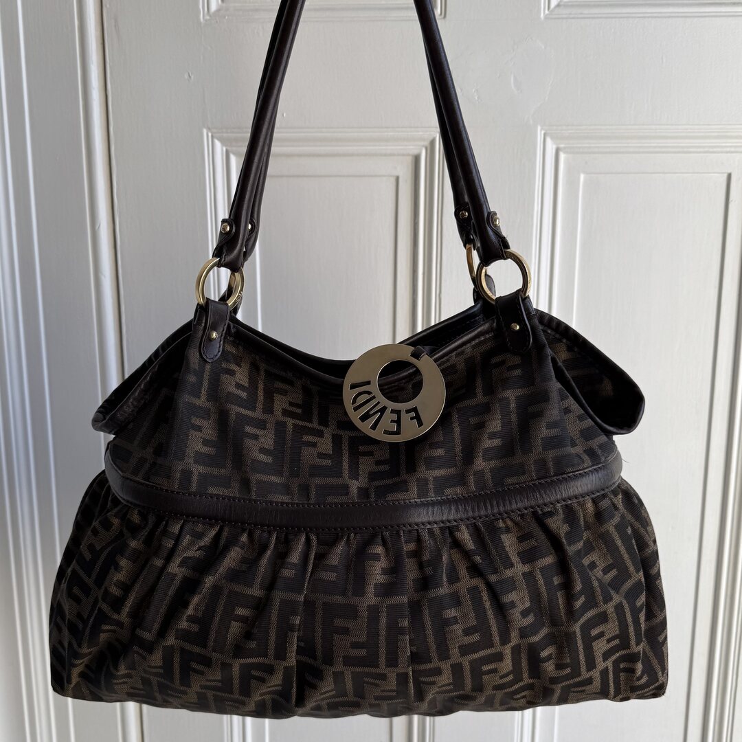 Fendi Zucca Charm Tote Bag