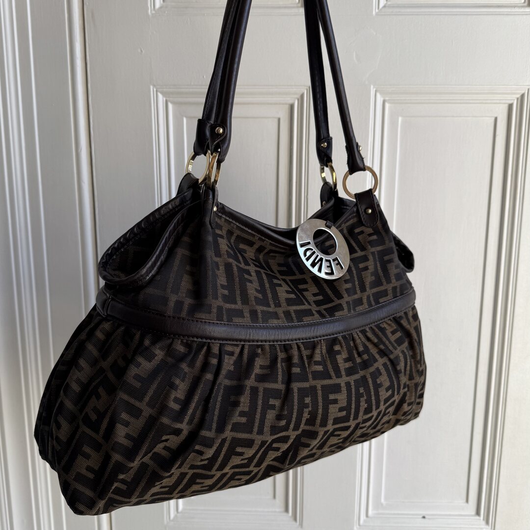 Fendi Zucca Charm Tote Bag
