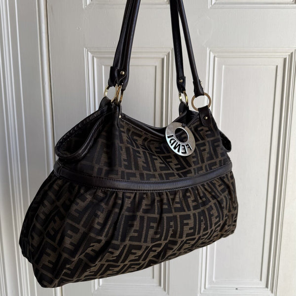 Fendi Zucca Charm Tote Bag