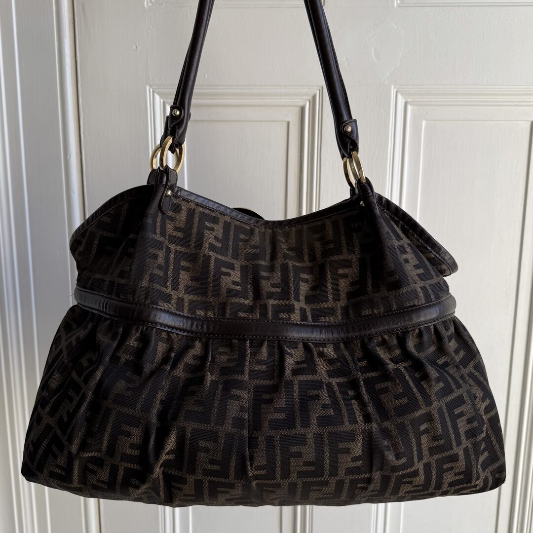 Fendi Zucca Charm Tote Bag