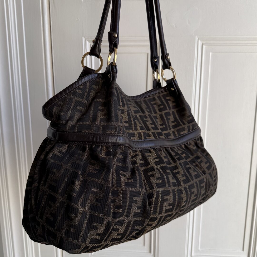 Fendi Zucca Charm Tote Bag
