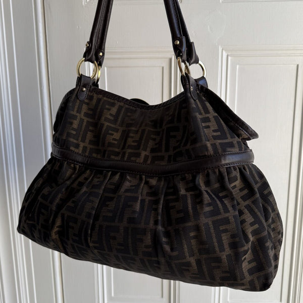 Fendi Zucca Charm Tote Bag