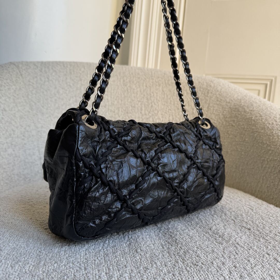 2011 Chanel CC Ultra Stitch Chain Black Medium Flap Shoulder Bag
