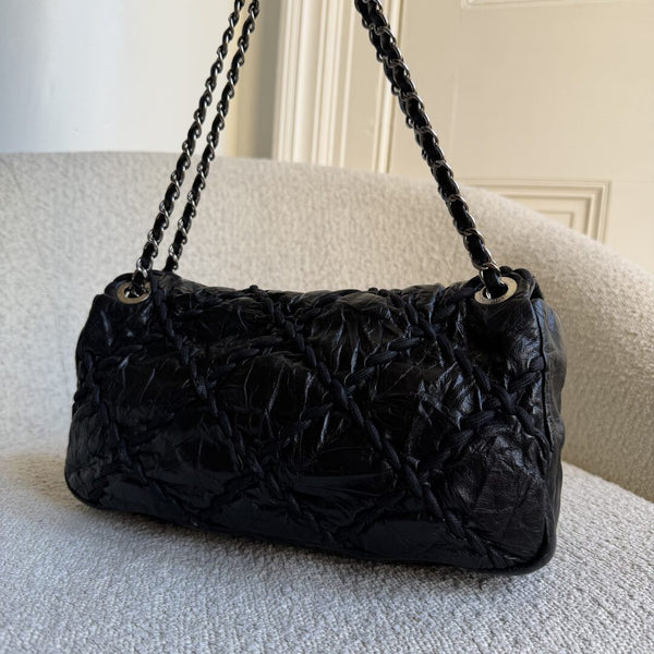 2011 Chanel CC Ultra Stitch Chain Black Medium Flap Shoulder Bag