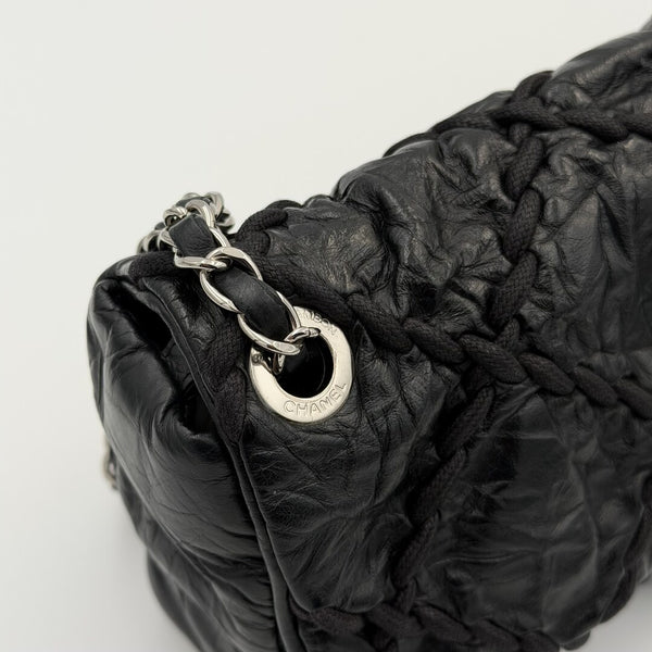 2011 Chanel CC Ultra Stitch Chain Black Medium Flap Shoulder Bag