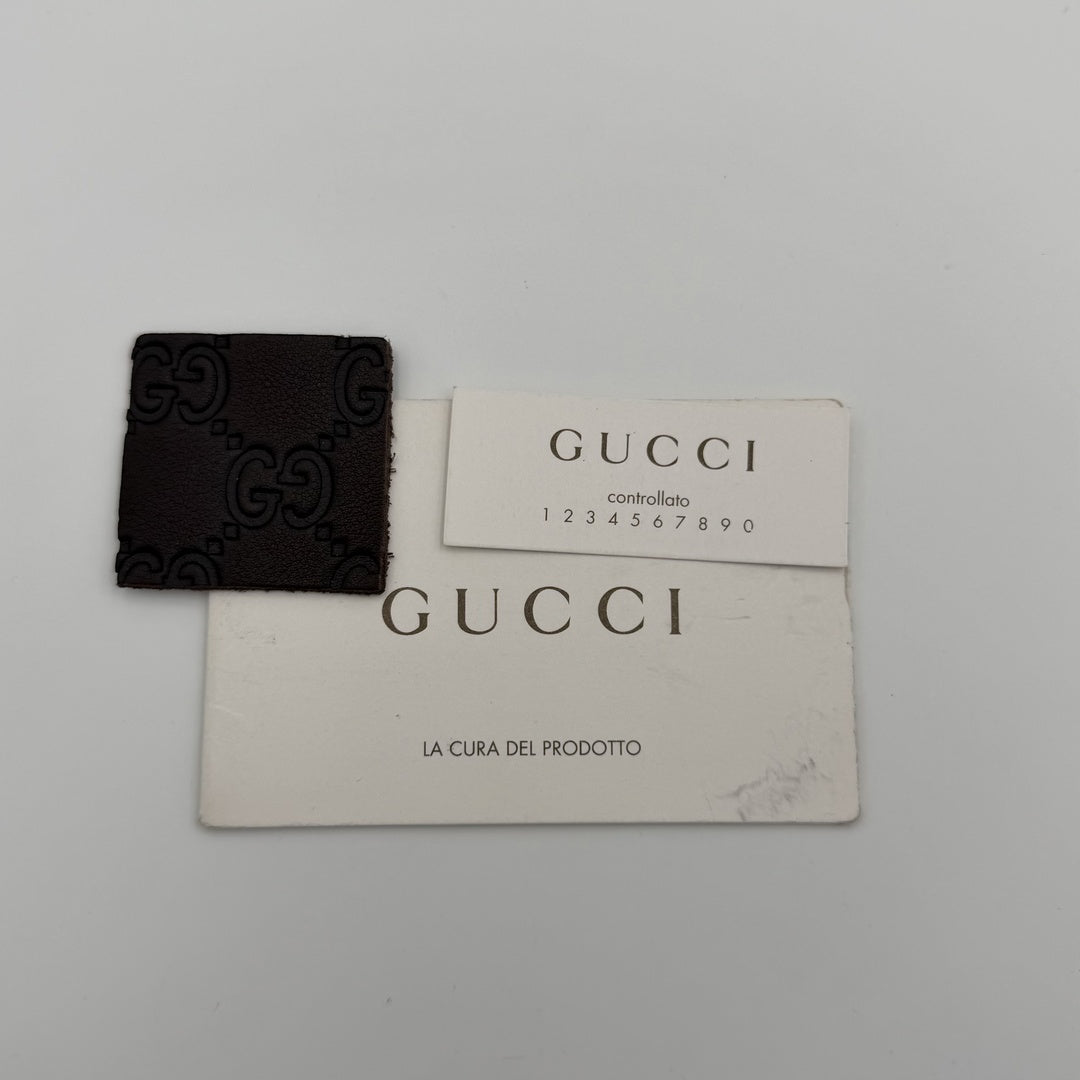 Gucci Guccissima Twins Hobo Brown Leather Shoulder Bag