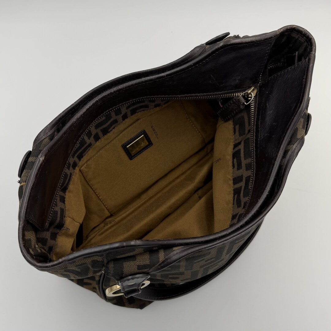 Fendi Zucca Canvas Chef Brown Tote Bag