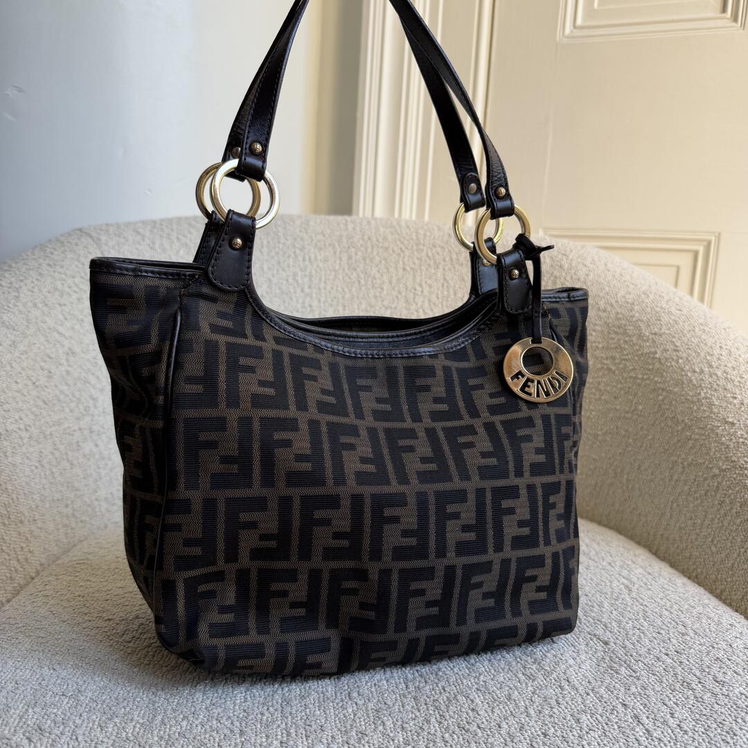 Fendi Zucca Canvas Chef Brown Tote Bag