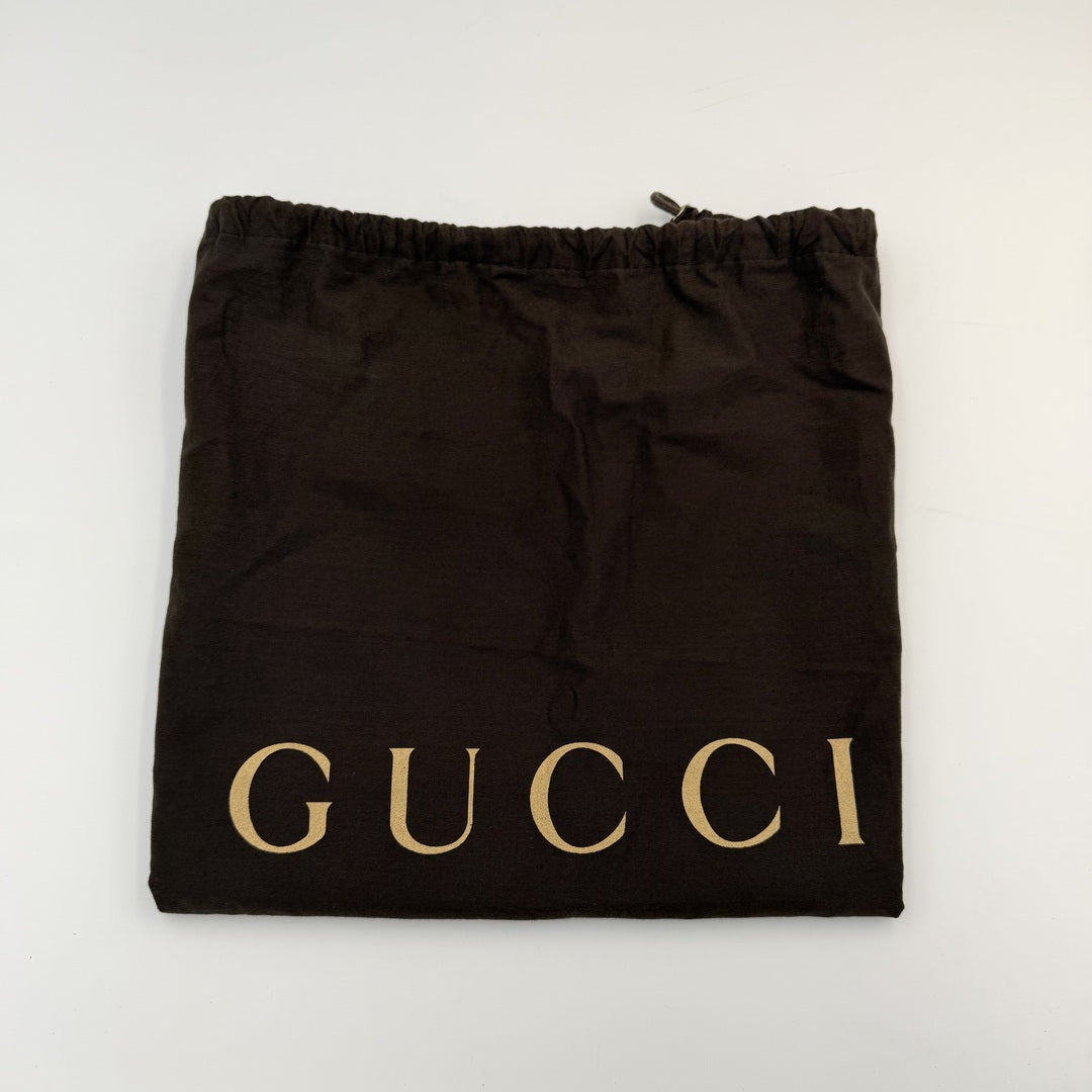 Gucci Guccissima Twins Hobo Black Leather Shoulder Bag